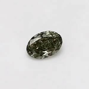 0.2 Carat Oval Fancy Green SI2 Natural Diamond