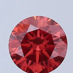 0.53 Carat Round Fancy Vivid Orange VS2 Lab Diamond