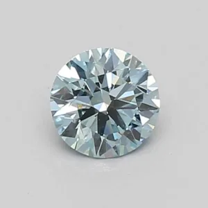 0.37 Carat Round Fancy Intense Green VVS2 Lab Diamond
