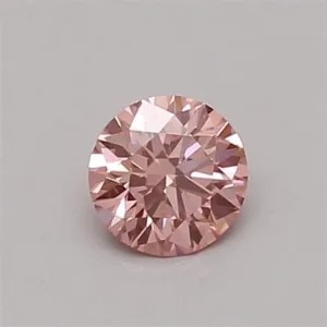 0.31 Carat Round Fancy Vivid Pink VS1 Lab Diamond
