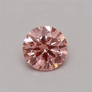 0.3 Carat Round Fancy Vivid Pink VS1 Lab Diamond