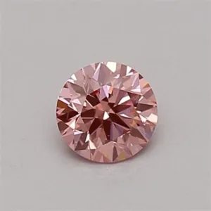0.3 Carat Round Fancy Vivid Pink VS1 Lab Diamond