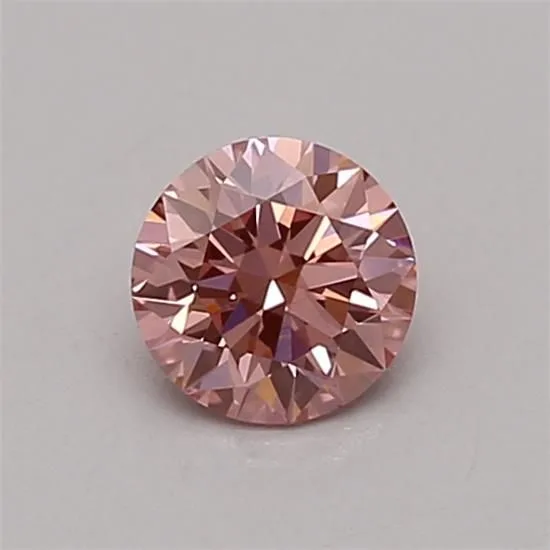 0.38 Carat Round Fancy Vivid Pink VS1 Lab Diamond 1 0.38 Carat Round Fancy Vivid Pink VS1 Lab Diamond