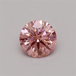 0.31 Carat Round Fancy Vivid Pink VS1 Lab Diamond