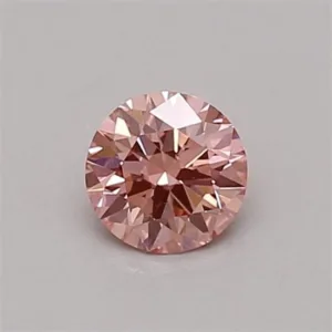 0.31 Carat Round Fancy Vivid Pink VS1 Lab Diamond