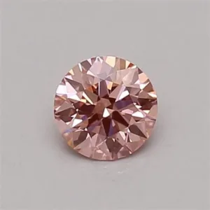 0.34 Carat Round Fancy Vivid Pink VS1 Lab Diamond