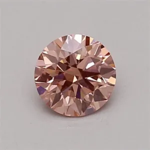 0.41 Carat Round Fancy Vivid Pink VS1 Lab Diamond