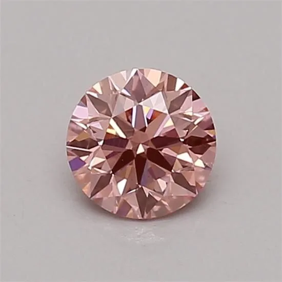 0.42 Carat Round Fancy Vivid Pink VS1 Lab Diamond 1 0.42 Carat Round Fancy Vivid Pink VS1 Lab Diamond