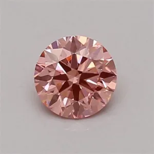0.41 Carat Round Fancy Vivid Pink VS1 Lab Diamond