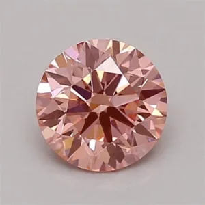 0.73 Carat Round Fancy Vivid Pink VVS2 Lab Diamond