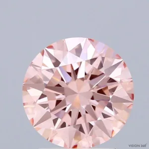 2.1 Carat Round Fancy Intense Pink VS1 Lab Diamond