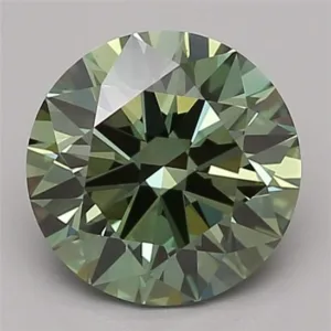 1.89 Carat Round Fancy Vivid Green VS1 Lab Diamond