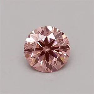 0.3 Carat Round Fancy Vivid Pink VS1 Lab Diamond