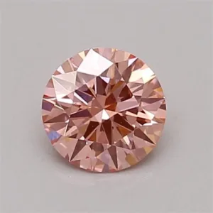 0.52 Carat Round Fancy Vivid Pink VS2 Lab Diamond
