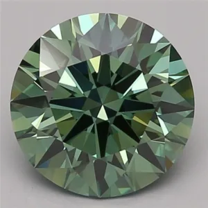 2.65 Carat Round Fancy Vivid Green VVS2 Lab Diamond