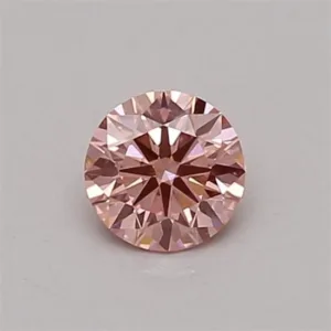 0.3 Carat Round Fancy Vivid Pink VS1 Lab Diamond