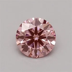 0.45 Carat Round Fancy Vivid Pink VVS2 Lab Diamond