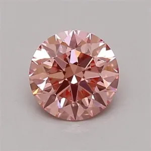 0.57 Carat Round Fancy Vivid Pink VVS2 Lab Diamond