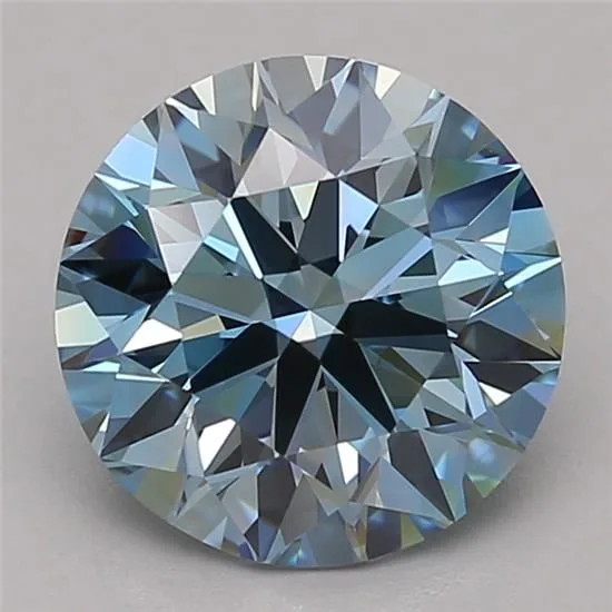 2.72 Carat Round Fancy Vivid Blue VVS2 Lab Diamond 1 2.72 Carat Round Fancy Vivid Blue VVS2 Lab Diamond