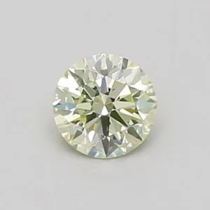 0.3 Carat Round Fancy Light Green VVS2 Lab Diamond