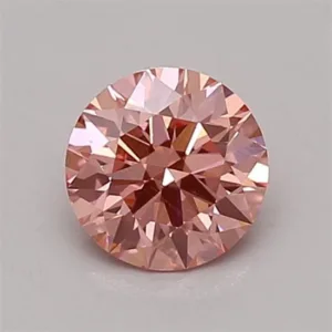 0.62 Carat Round Fancy Vivid Pink VS1 Lab Diamond
