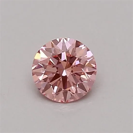 0.33 Carat Round Fancy Vivid Pink VS1 Lab Diamond 1 0.33 Carat Round Fancy Vivid Pink VS1 Lab Diamond
