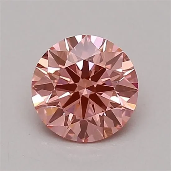 0.63 Carat Round Fancy Vivid Pink VS1 Lab Diamond 1 0.63 Carat Round Fancy Vivid Pink VS1 Lab Diamond