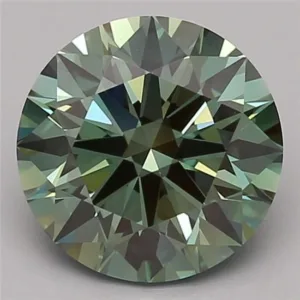 2.74 Carat Round Fancy Vivid Green VS1 Lab Diamond