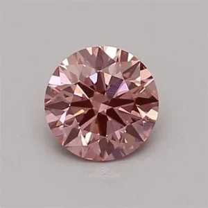 0.45 Carat Round Fancy Vivid Pink VVS2 Lab Diamond