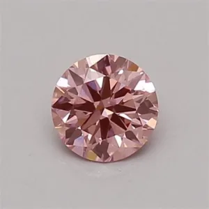 0.35 Carat Round Fancy Vivid Pink VS2 Lab Diamond