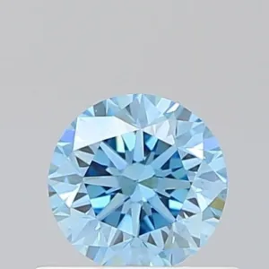 0.54 Carat Round Fancy Vivid Blue VS1 Lab Diamond