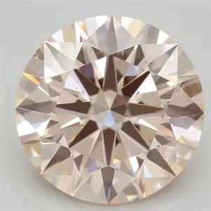 3.04 Carat Round Fancy Intense Pink VS2 Lab Diamond