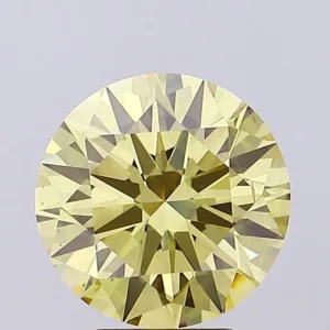 5 Carat Round Fancy Intense Yellow VS1 Lab Diamond