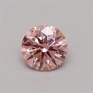 0.31 Carat Round Fancy Vivid Pink VS1 Lab Diamond