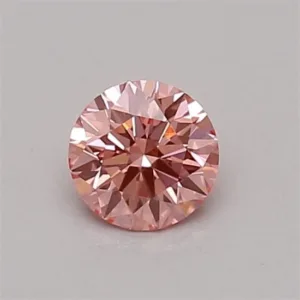 0.32 Carat Round Fancy Vivid Pink VVS2 Lab Diamond