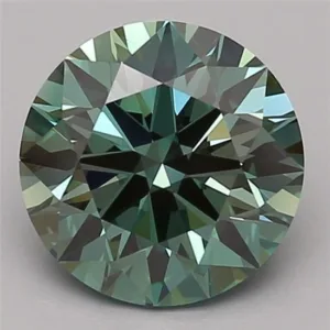 2.3 Carat Round Fancy Vivid Green VS1 Lab Diamond