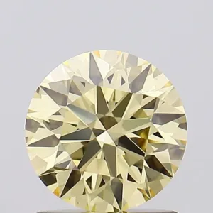 1.07 Carat Round Fancy Light Yellow VS1 Lab Diamond