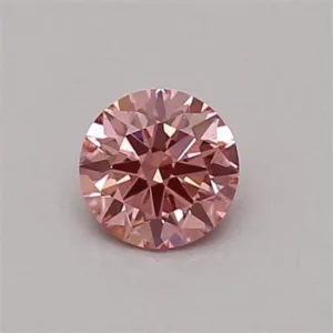 0.3 Carat Round Fancy Vivid Pink VS1 Lab Diamond