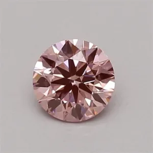 0.41 Carat Round Fancy Vivid Pink VS1 Lab Diamond
