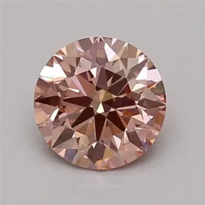 0.73 Carat Round Fancy Pink VVS2 Lab Diamond