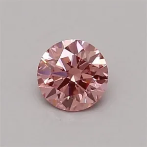 0.33 Carat Round Fancy Vivid Pink VS1 Lab Diamond