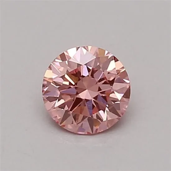 0.37 Carat Round Fancy Vivid Pink VS1 Lab Diamond 1 0.37 Carat Round Fancy Vivid Pink VS1 Lab Diamond