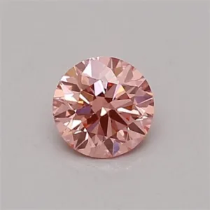 0.31 Carat Round Fancy Vivid Pink VVS2 Lab Diamond