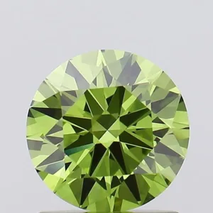 1 Carat Round Fancy Vivid Green VS1 Lab Diamond