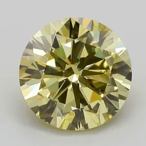2.34 Carat Round Fancy Yellow VS1 Lab Diamond