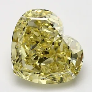 4.01 Carat Heart Fancy Intense Yellow SI1 Natural Diamond