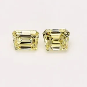 0.21 Carat Tapered Baguette Fancy Yellow VVS1 Natural Diamond