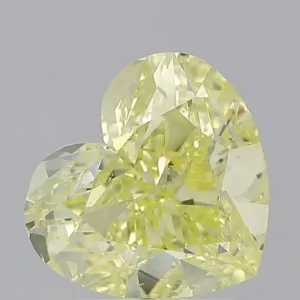 3 Carat Heart Fancy Yellow SI2 Natural Diamond