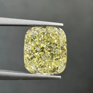 3.5 Carat Cushion Brilliant Fancy Yellow VS1 Natural Diamond
