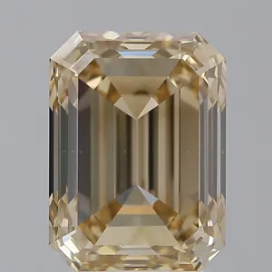 3.85 Carat Emerald Fancy Light Brown VS2 Natural Diamond